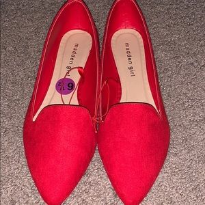 Red brand new madden girl loafers (size 6.5)